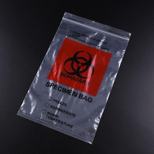 Autoclavable Ldpe Pathology Transport Medical Lab Biodegradable Biohazard Trash Specimen Bag