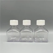 Laboratory Factory 10ml 30ml 60ml 125ml 250ml 500ml Pet Sterile Serum Cell Culture Wide Mouth Transparent Plastic Reagent Bottle